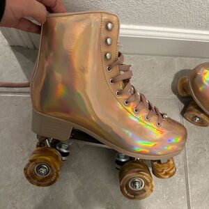 Foxy Skates Holographic Roller Skates Women’s size 10
